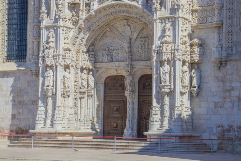 The carved south portal of Jeronimos Monastery
