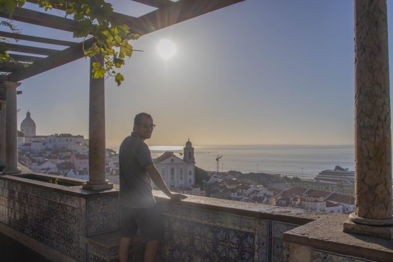 Chico Chico guide watching the sunrise at Santa Luzia